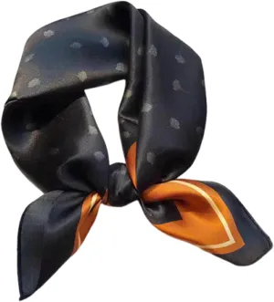 100% Mulberry Silk Neck Scarf - 21"x21" Small Printed Square Neckerchief Scarves for Women Gift Packed