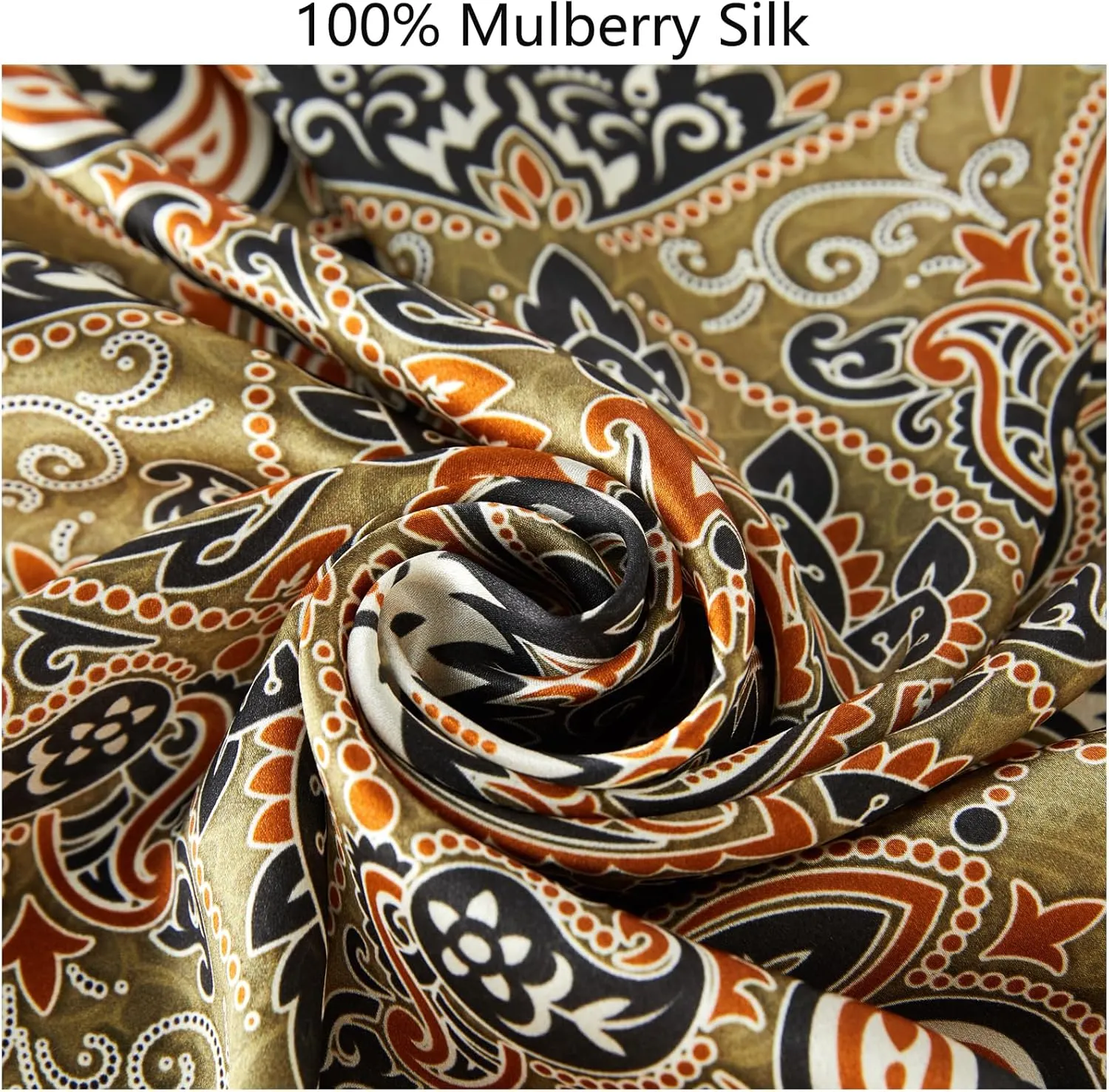 100% Mulberry Silk Scarf 27"x27" Square Silk Scarves Hair Wrap Neck Head Scarf for Women, Mothers Day Gifts