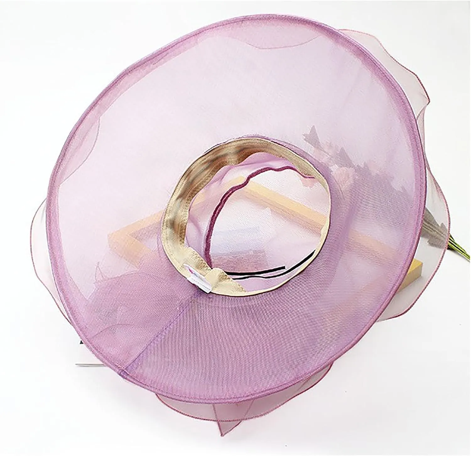 2025 Derby Hats for Women Girls Ladies, Organza Flower Wide Brim Church Tea Party Wedding Fascinator Sun Hat