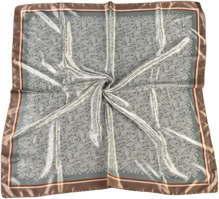 4Pcs Silk Head Scarves for Women Satin Hair Scarf 35”Large Square Bandana Silk Like Neck Scarf Shawl