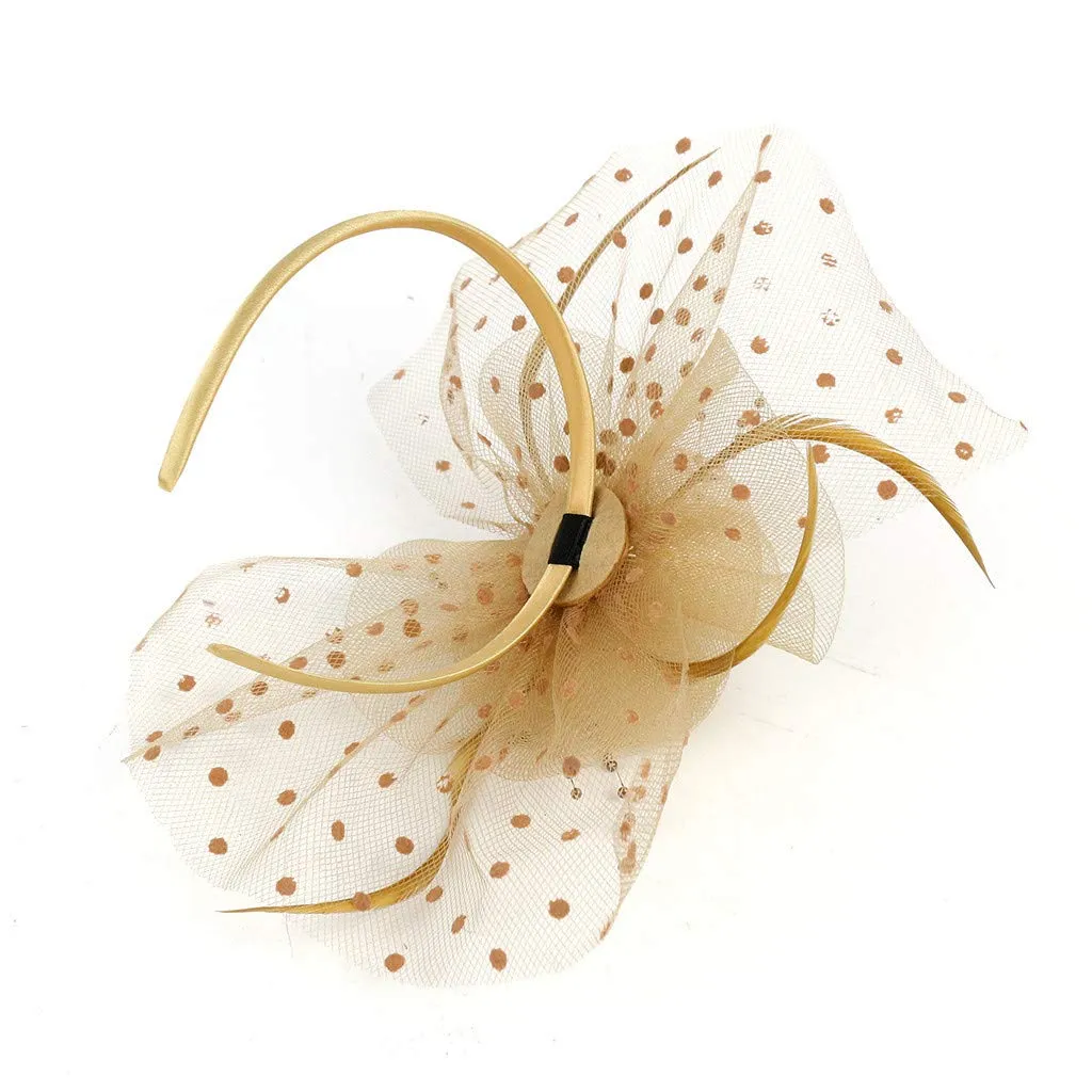 Accessories Fascinators Hats for Women Tiny Tea Party Fascinators Hat Flower Mesh Headband for Wedding Flower Feathers Hair Clip