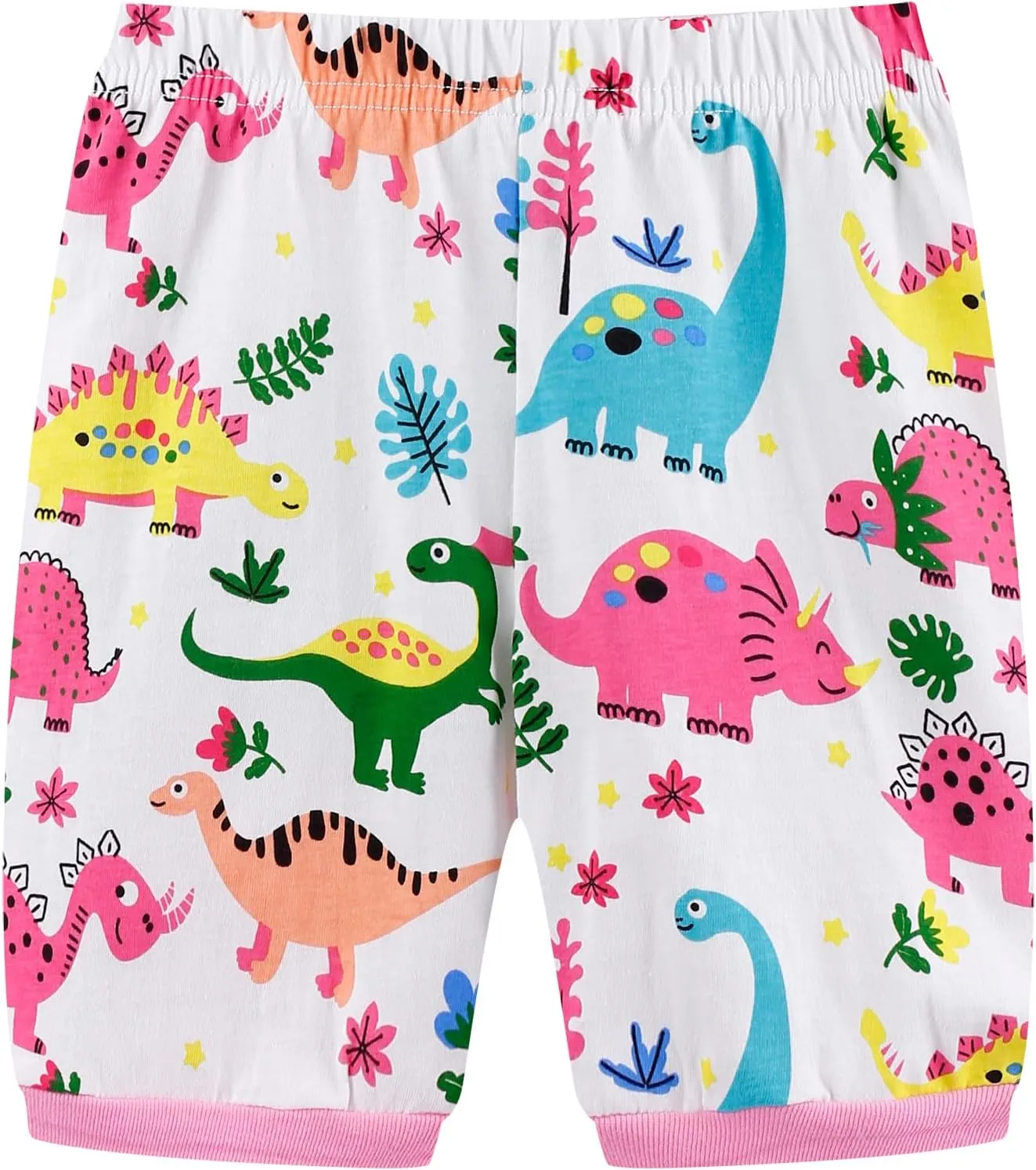 Akyzic Little Girls Summer Pajamas Kids 100% Cotton 2 Piece Pjs Toddler Girls Short Sleeve Sleepwear Clothes Sets 3-10T