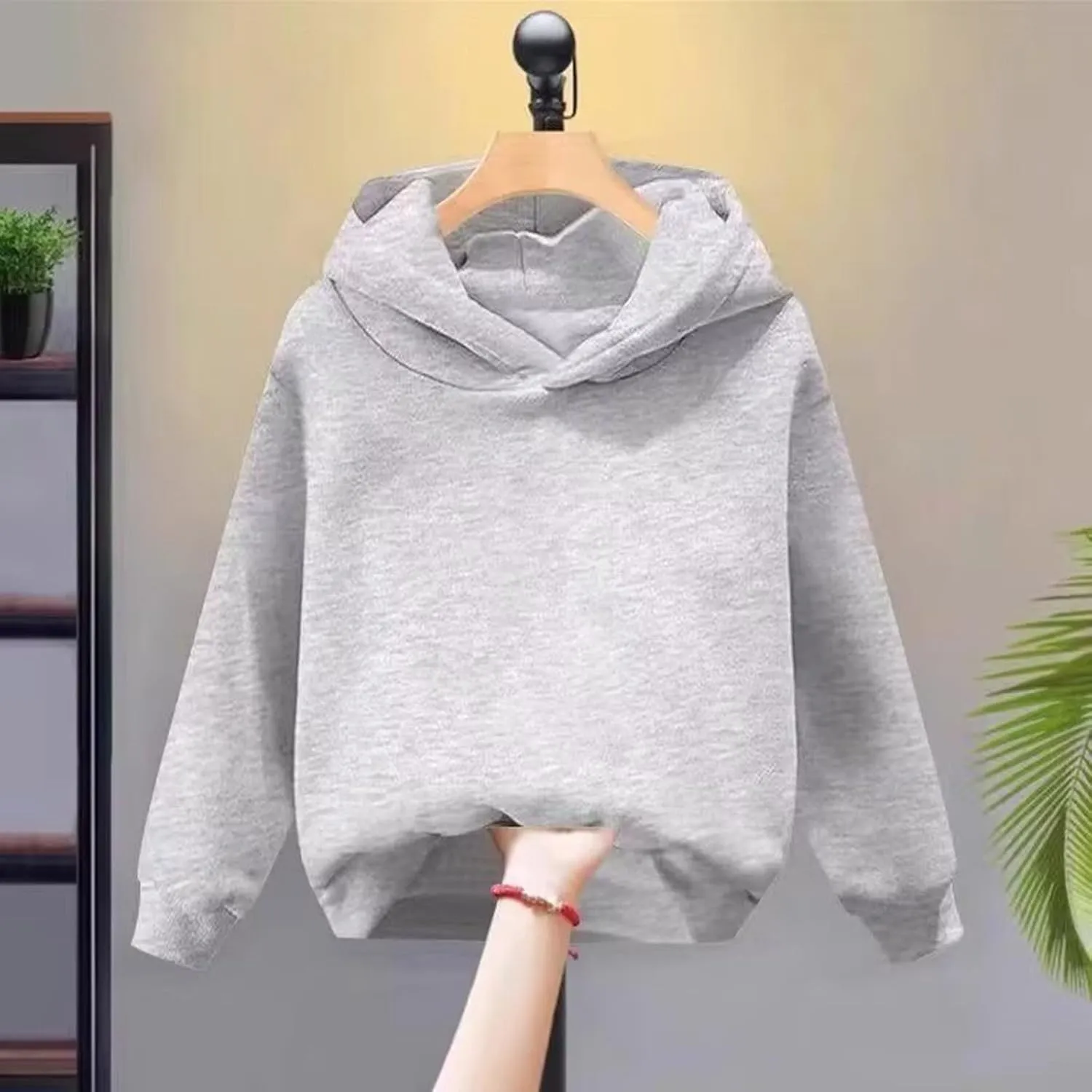 Baby Boys Girls Solid Casual Hoodies Oversized Long Sleeve Hooded Sweatshirts Soft Clothes