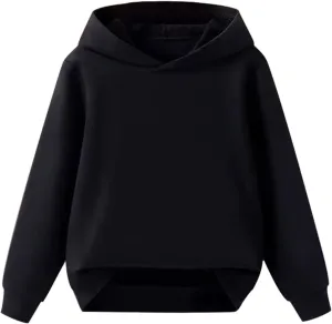 Baby Boys Girls Solid Casual Hoodies Oversized Long Sleeve Hooded Sweatshirts Soft Clothes