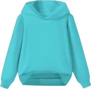 Baby Boys Girls Solid Casual Hoodies Oversized Long Sleeve Hooded Sweatshirts Soft Clothes