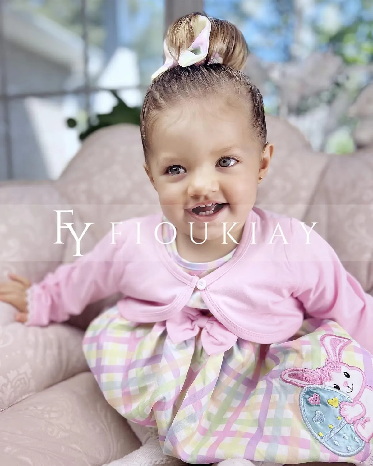 Baby Girl Easter Dress Infant 4pcs Bunny Cardigan Sets