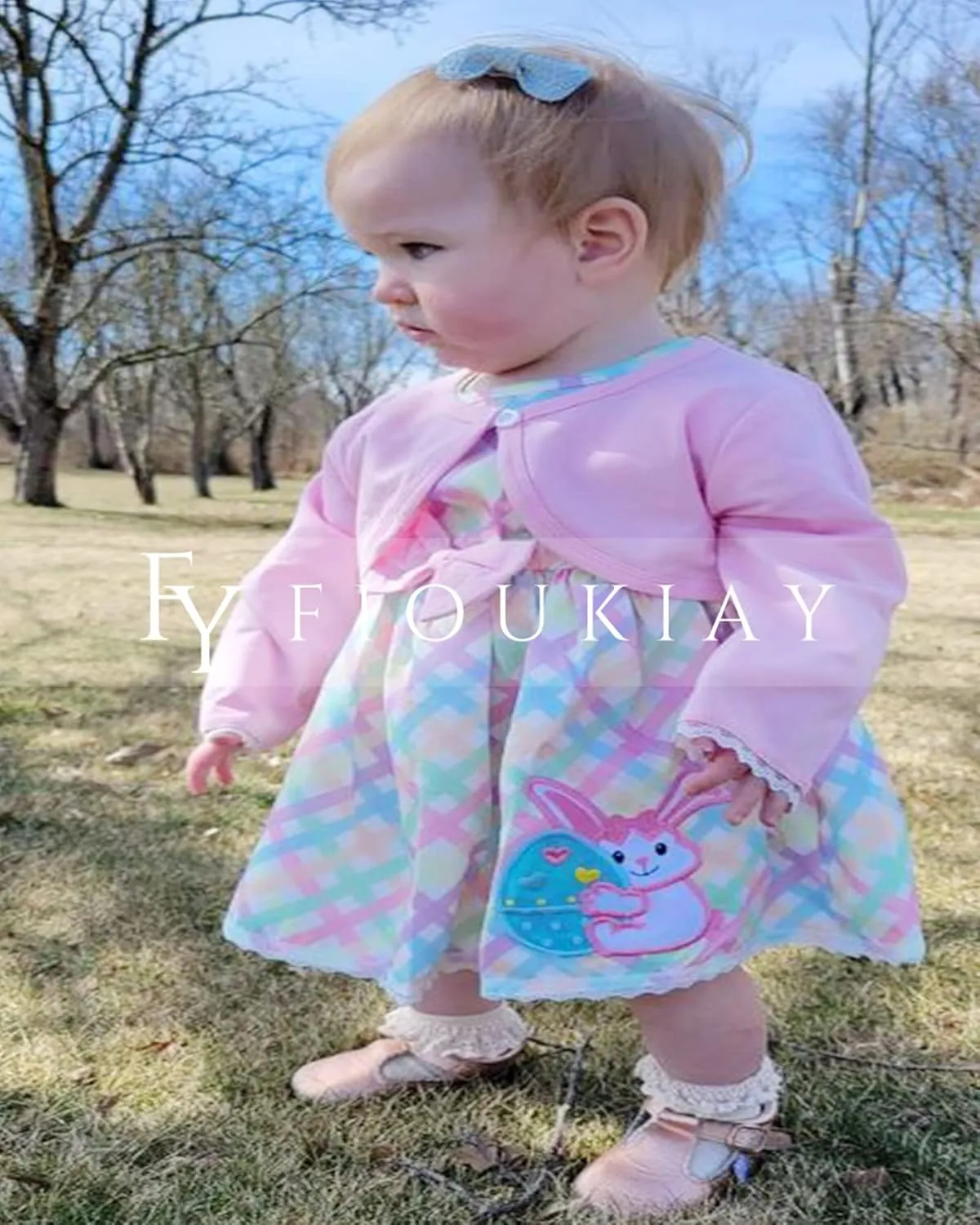 Baby Girl Easter Dress Infant 4pcs Bunny Cardigan Sets