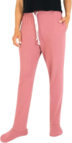 Baggy Sweatpants with Feet Warm Fleece Footed Pajamas Comfy Lounge Pants with Pockets Light Soft Pajama Pants