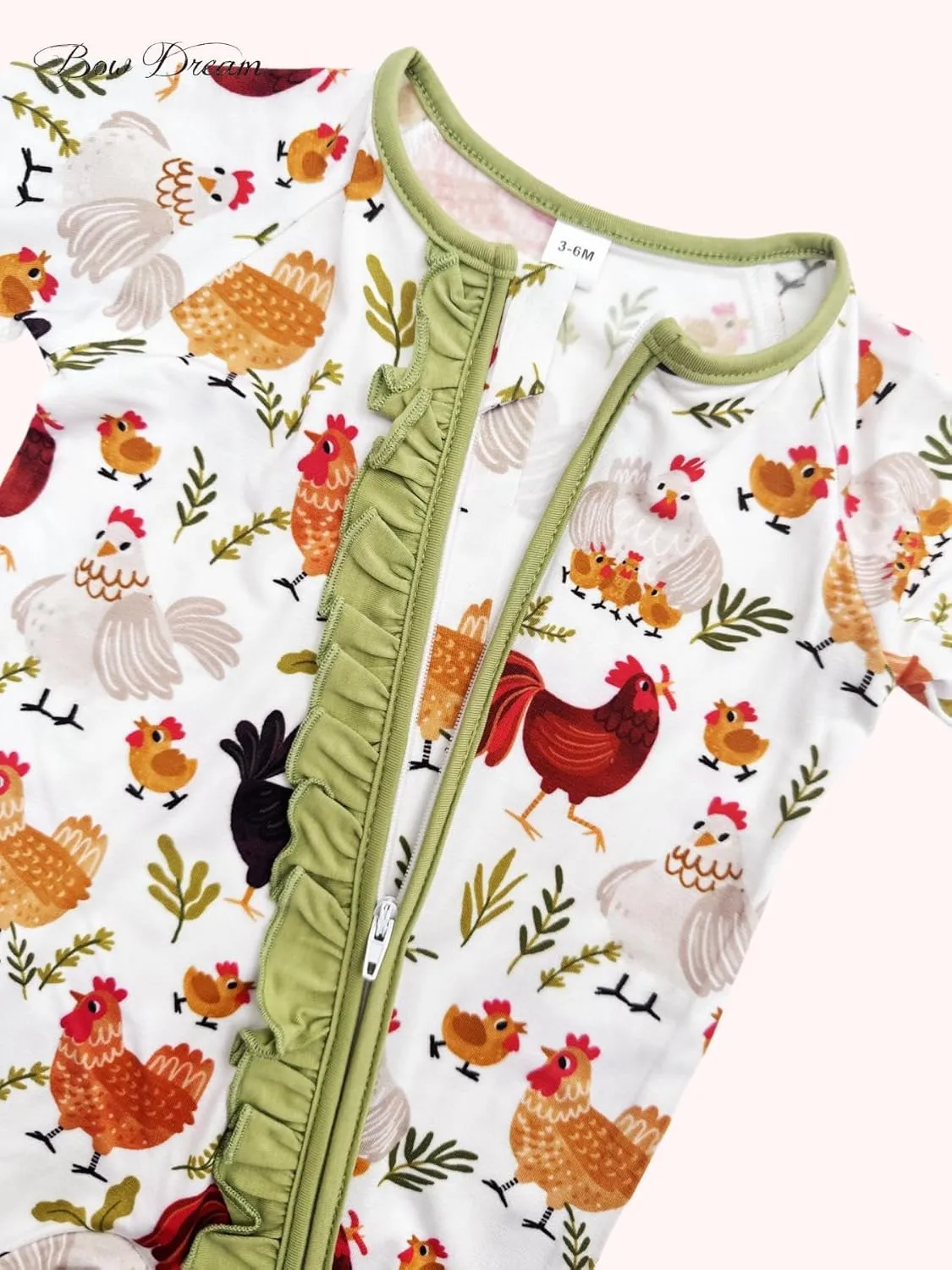 Bow Dream Baby Girl Romper Jumpsuit Bamboo Rayon Baby Clothes Boys & 2 Way Zipper Outfit Baby Clothes for Girls