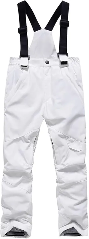Boys Girls Unisex Classic Snow Bib Ski Pants Overalls Winter Snowsuit Water-Resistant Windproof Outdoor Rain Bib