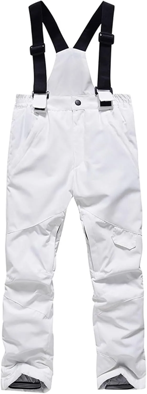 Boys Girls Unisex Classic Snow Bib Ski Pants Overalls Winter Snowsuit Water-Resistant Windproof Outdoor Rain Bib