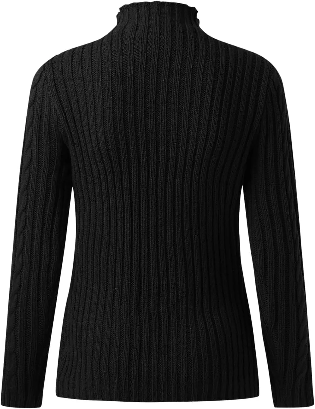 Cable Knit Sweater Women Casual Turtleneck Sweater Long Sleeve Pullover Tops Slim Fit Sweatshirts Tunic Tops
