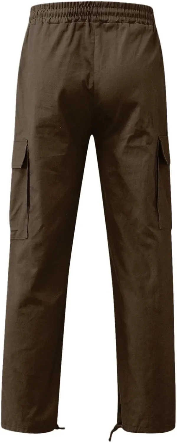 Cargo Pants for Men Relaxed Fit Mens Cargo Pants Sport Pants Drawstring Sports Trousers for Men Mens Cargo Sweatpants