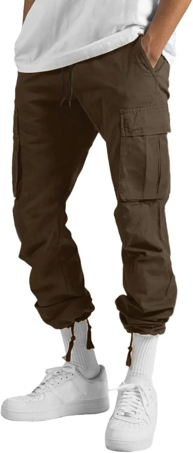 Cargo Pants for Men Relaxed Fit Mens Cargo Pants Sport Pants Drawstring Sports Trousers for Men Mens Cargo Sweatpants
