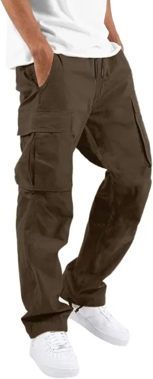 Cargo Pants for Men Relaxed Fit Mens Cargo Pants Sport Pants Drawstring Sports Trousers for Men Mens Cargo Sweatpants