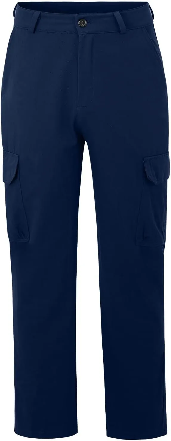 Cargo Pants for Men Relaxed Fit Plus Size Athletic Elastic Waist Drawstring Joggers Casual Closed Bottom Lounge Pants