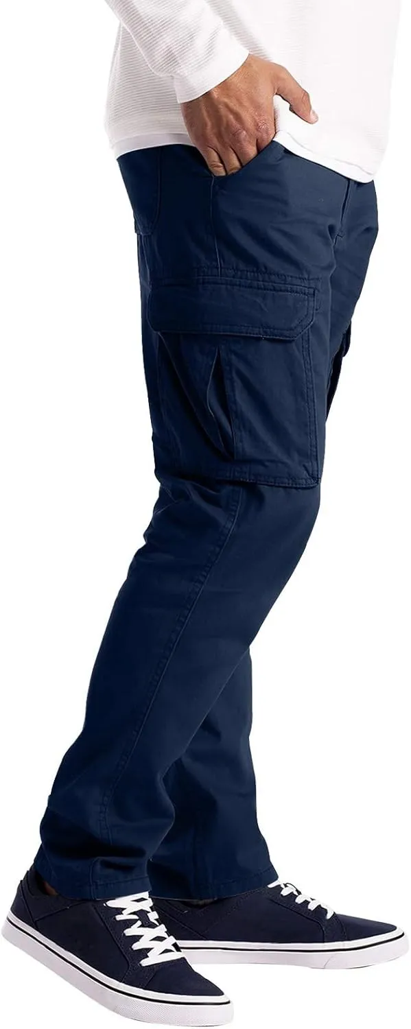 Cargo Pants for Men Relaxed Fit Plus Size Athletic Elastic Waist Drawstring Joggers Casual Closed Bottom Lounge Pants