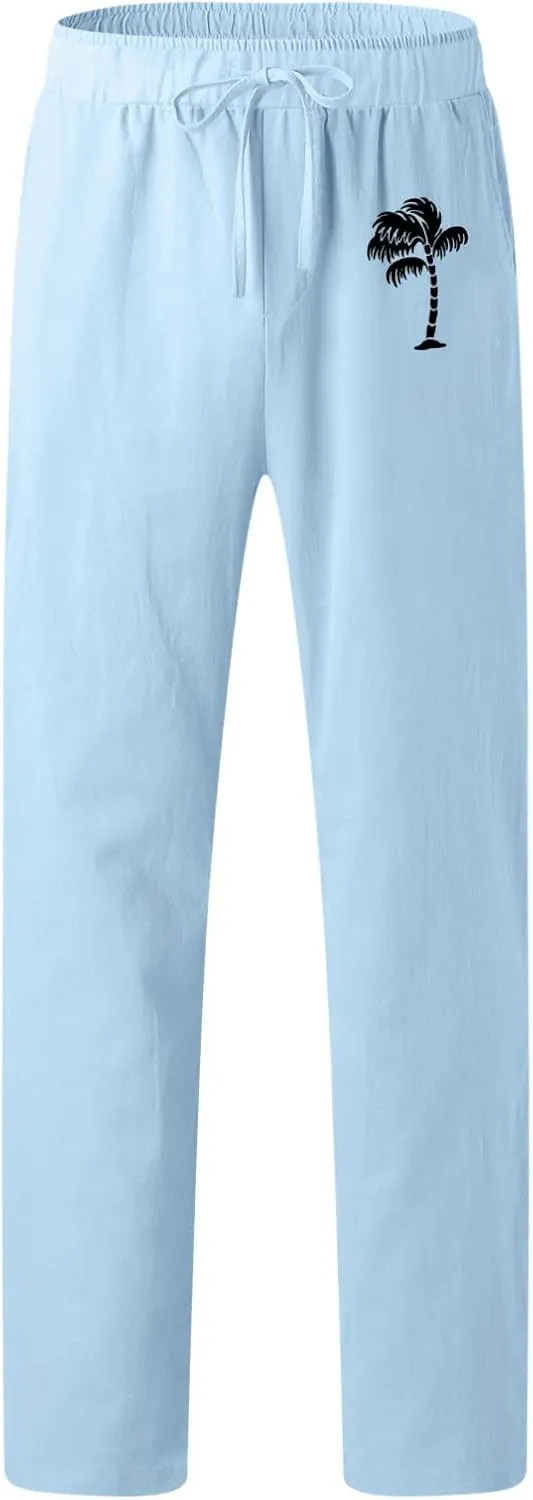 Cargo Pants for Men Relaxed Fit Workout Sports Pant Men's Cargo Pants Elastic Waist Jogger Solid Casual Multi Pockets