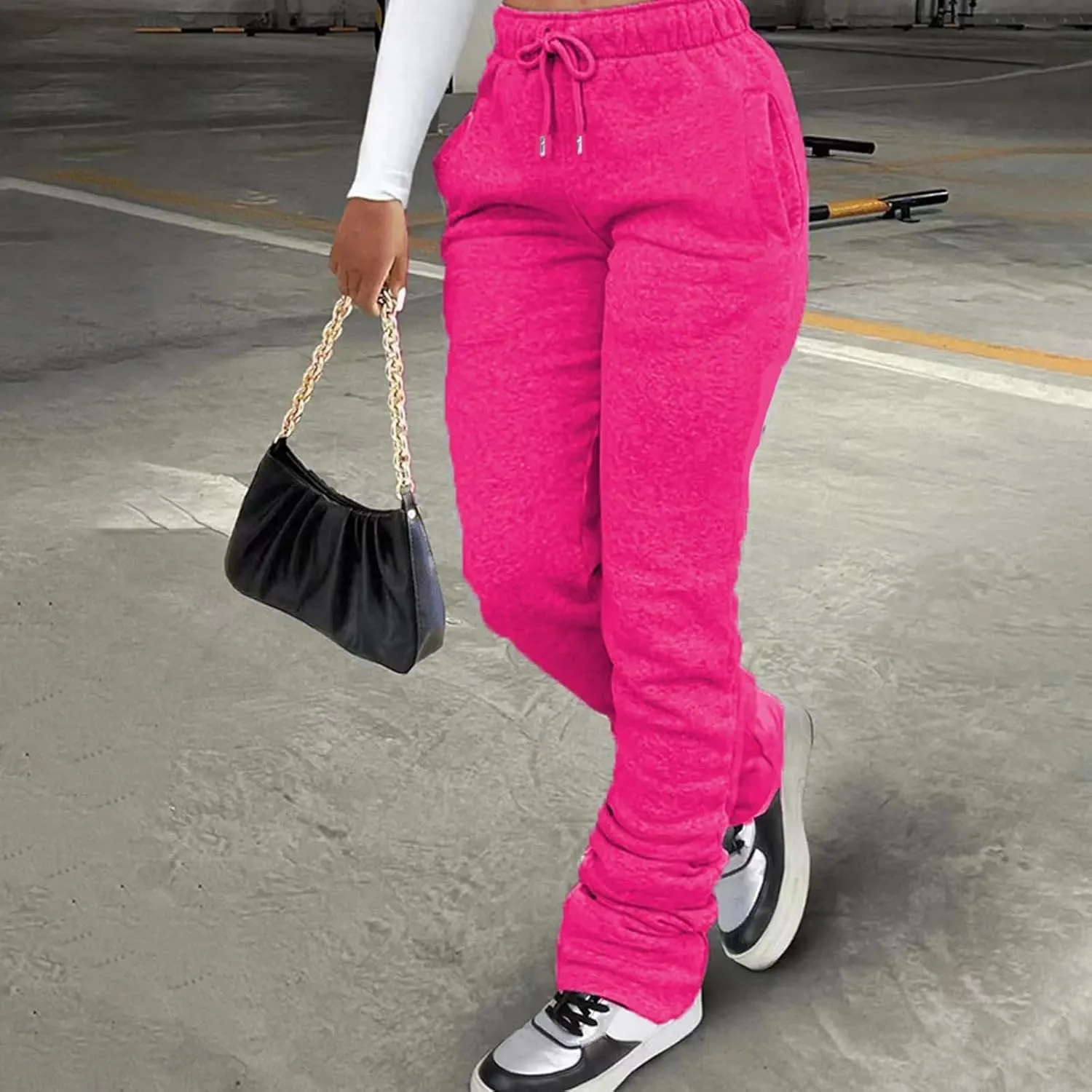 Casual Loose Yoga Pants Bottoms Lined Thermal Sports Trousers Workout Sweatpants Rag and Bone Sweatpants