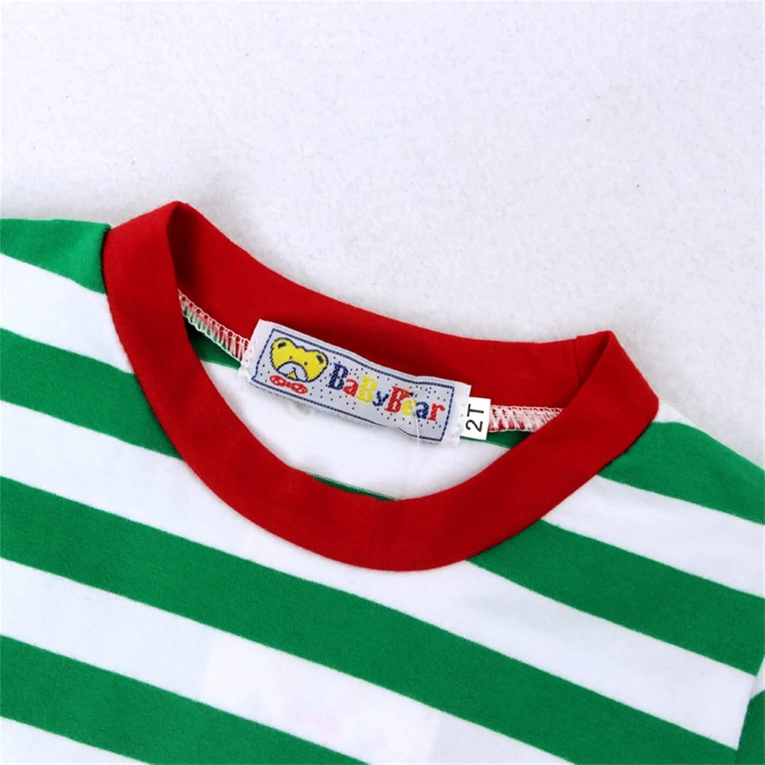 Christmas Stripe ajamas Set for Kids Toddler Boy Girl Cotton Long Sleeve leepwear Snug Fit oungeear js 2PC