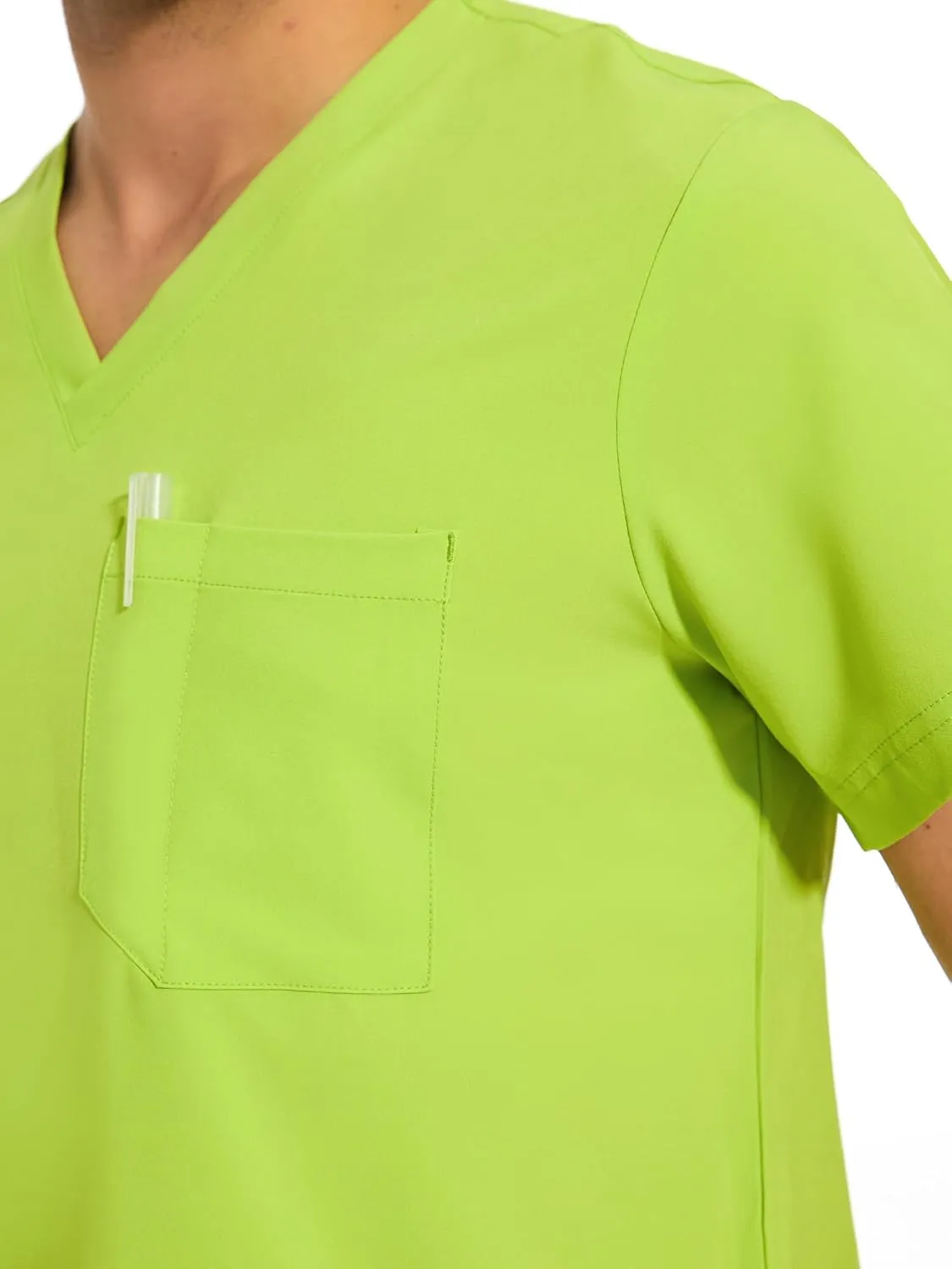 COZYFIT Scrubs for Men - 4 Pockets V-Neck Scrub Top and 7 Pockets Jogger Pants Mens Scrubs Set