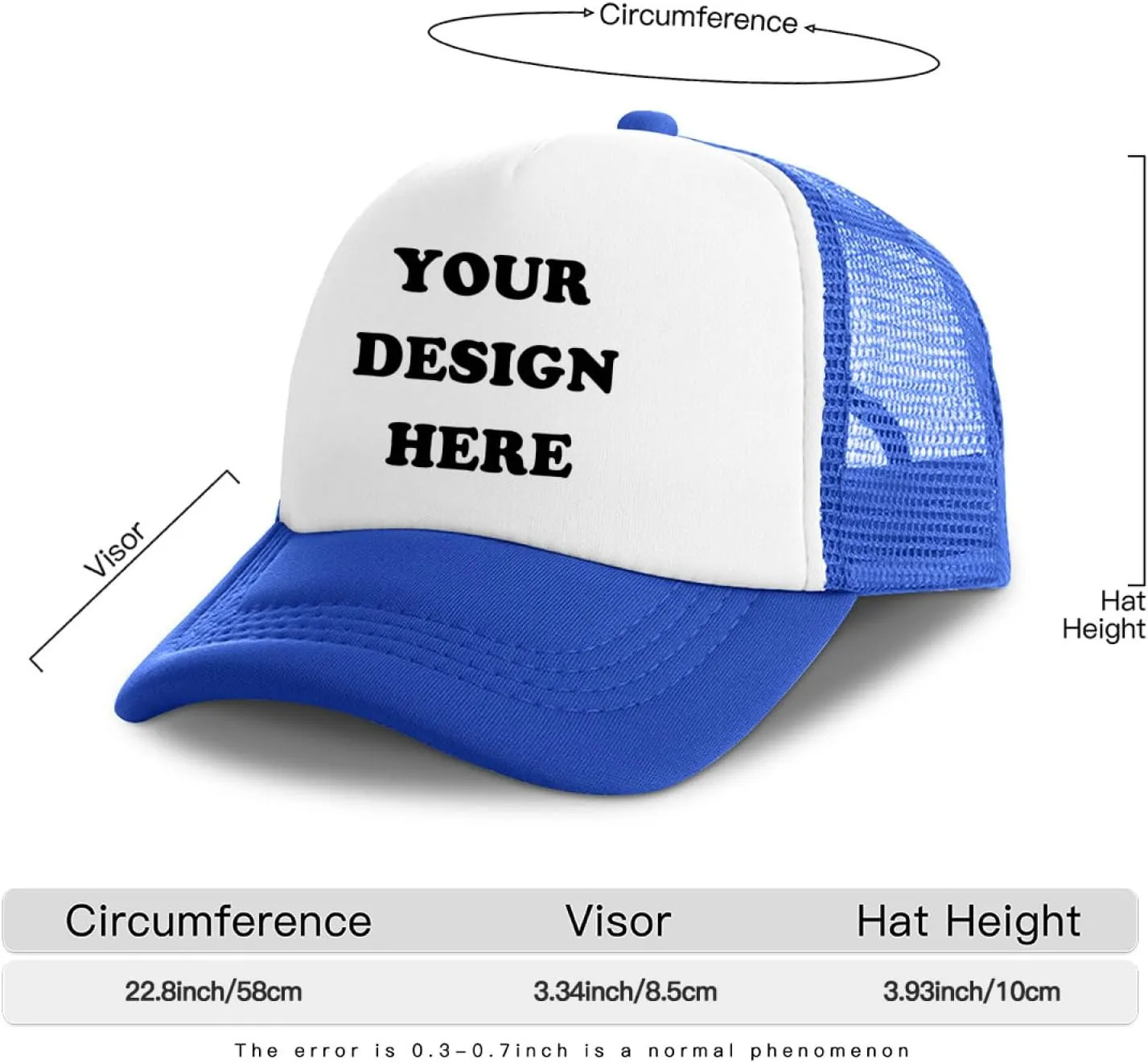 Custom Hat Add Your Text Custom Logo Hat Adjustable Baseball Caps for Men Women Basic Custom Trucker Hat Unisex Aldult