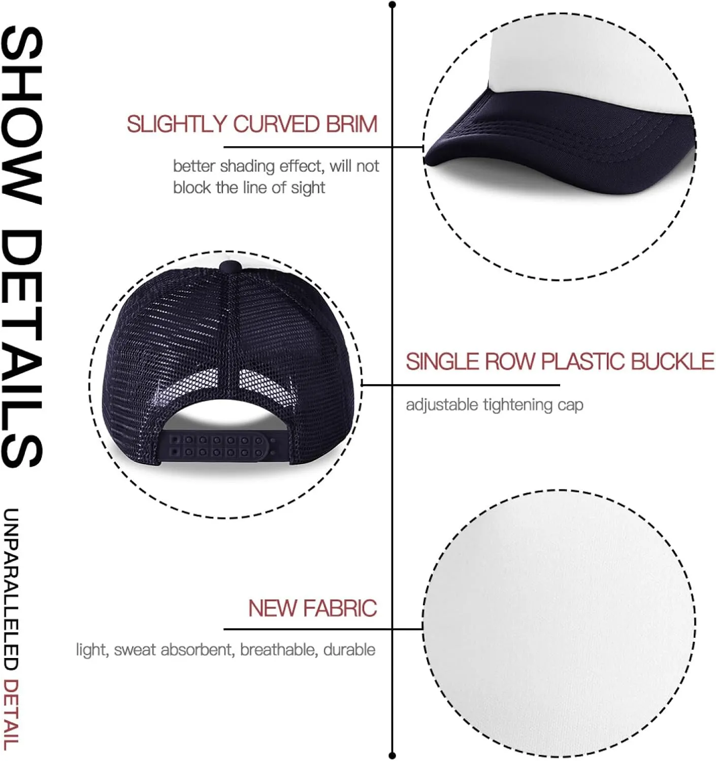 Custom Hat Add Your Text Custom Logo Hat Adjustable Baseball Caps for Men Women Basic Custom Trucker Hat Unisex Aldult