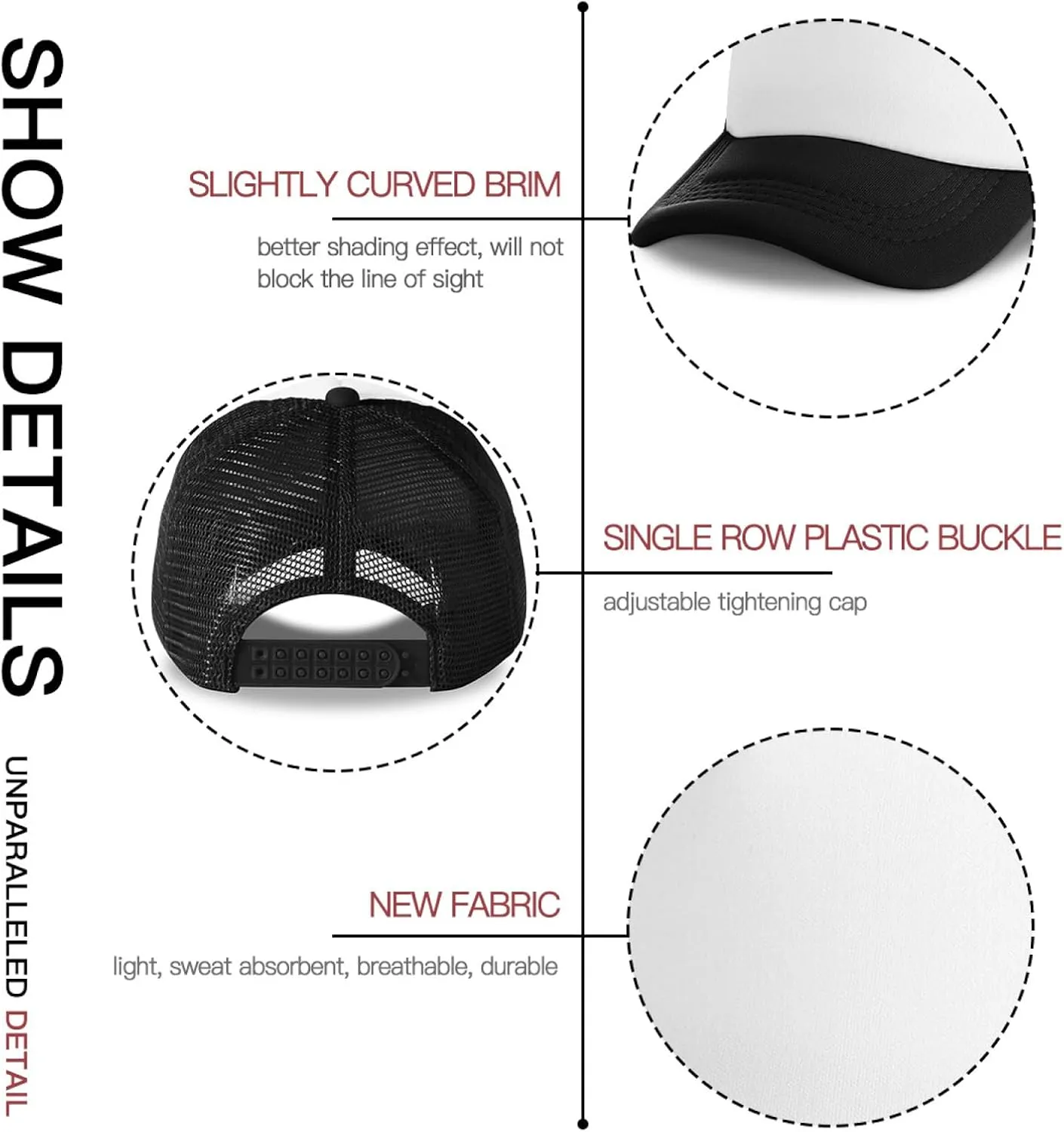 Custom Hat Add Your Text Custom Logo Hat Adjustable Baseball Caps for Men Women Basic Custom Trucker Hat Unisex Aldult