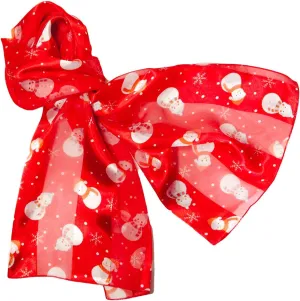 Cute Snowmen Christmas Holiday Scarves