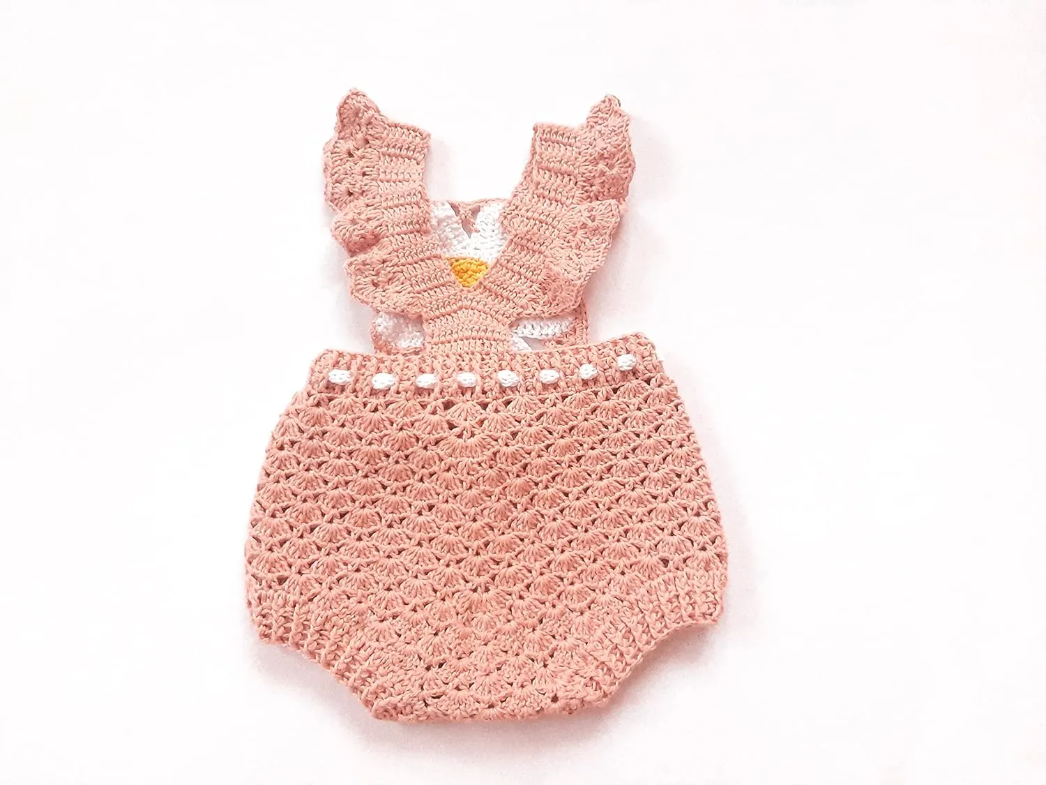 Daisy stuff dusty pink newborn romper -Baby girl newborn clothes (3-6 months US kids' numeric)