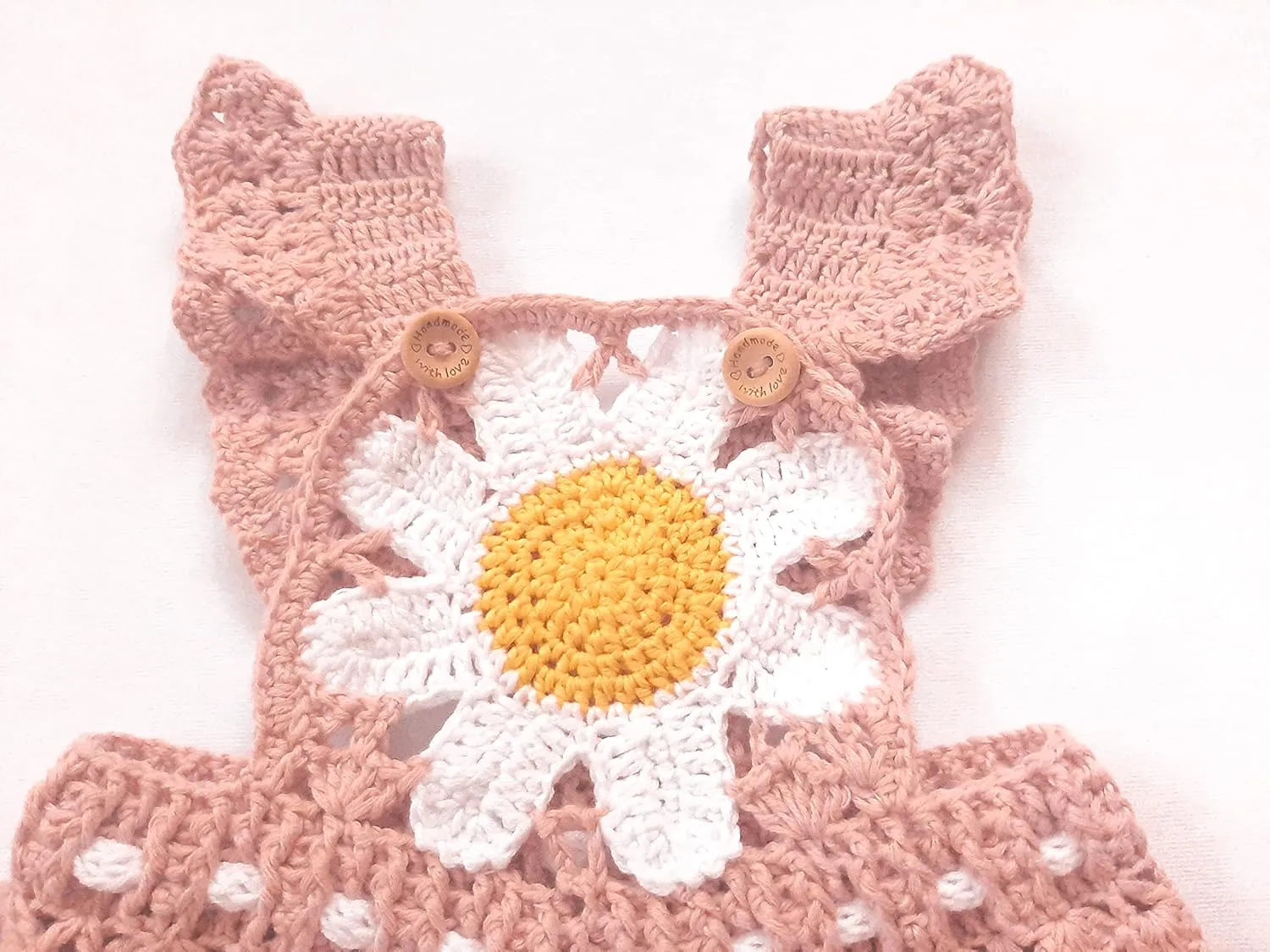 Daisy stuff dusty pink newborn romper -Baby girl newborn clothes (3-6 months US kids' numeric)