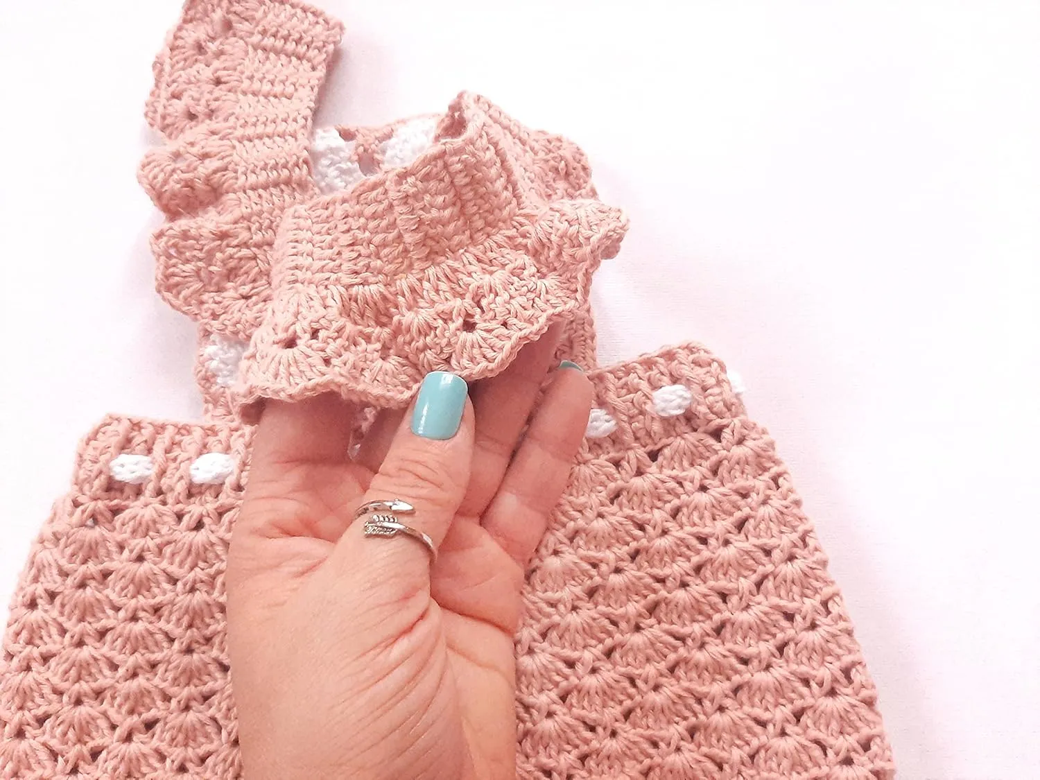 Daisy stuff dusty pink newborn romper -Baby girl newborn clothes (3-6 months US kids' numeric)