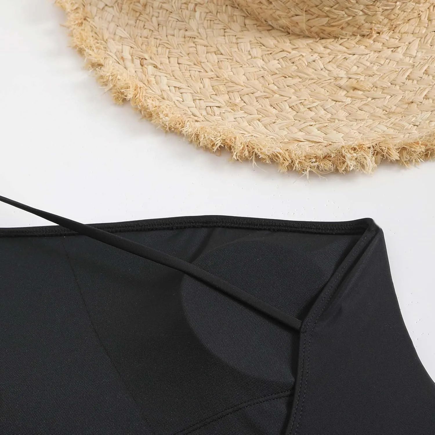 DDAPJ pyju One Shoulder One Piece Swimsuit for Women Tummy Control Bathing Suits Backless Full Coverage Padded Swimwear