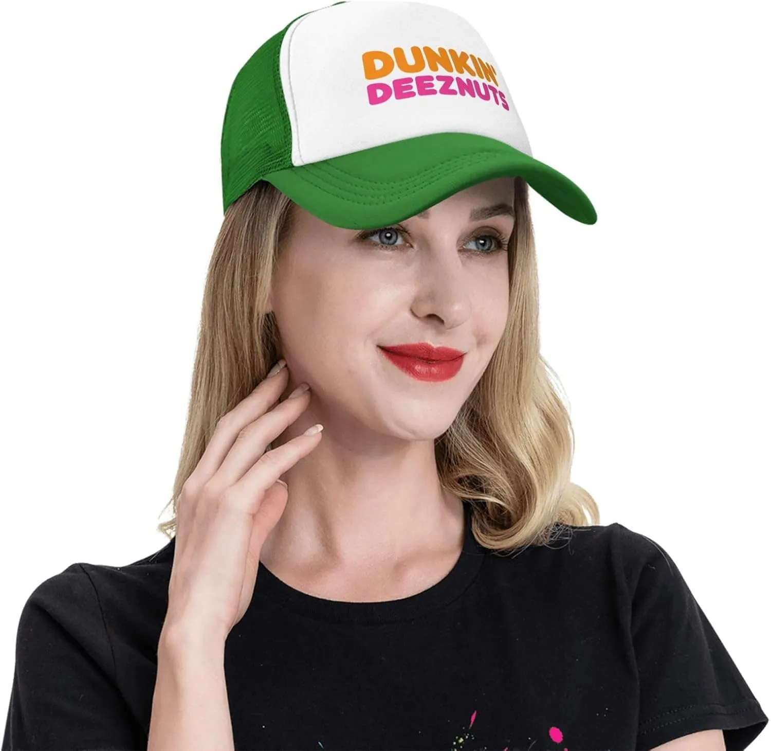 Dunkin Deez Funny Nuts Trucker Hat Funny Hats Men Women Adult Dirty Humor Vintage Snapback Baseball Cap