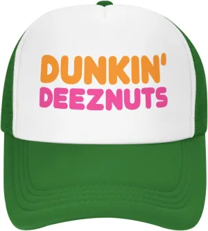 Dunkin Deez Funny Nuts Trucker Hat Funny Hats Men Women Adult Dirty Humor Vintage Snapback Baseball Cap