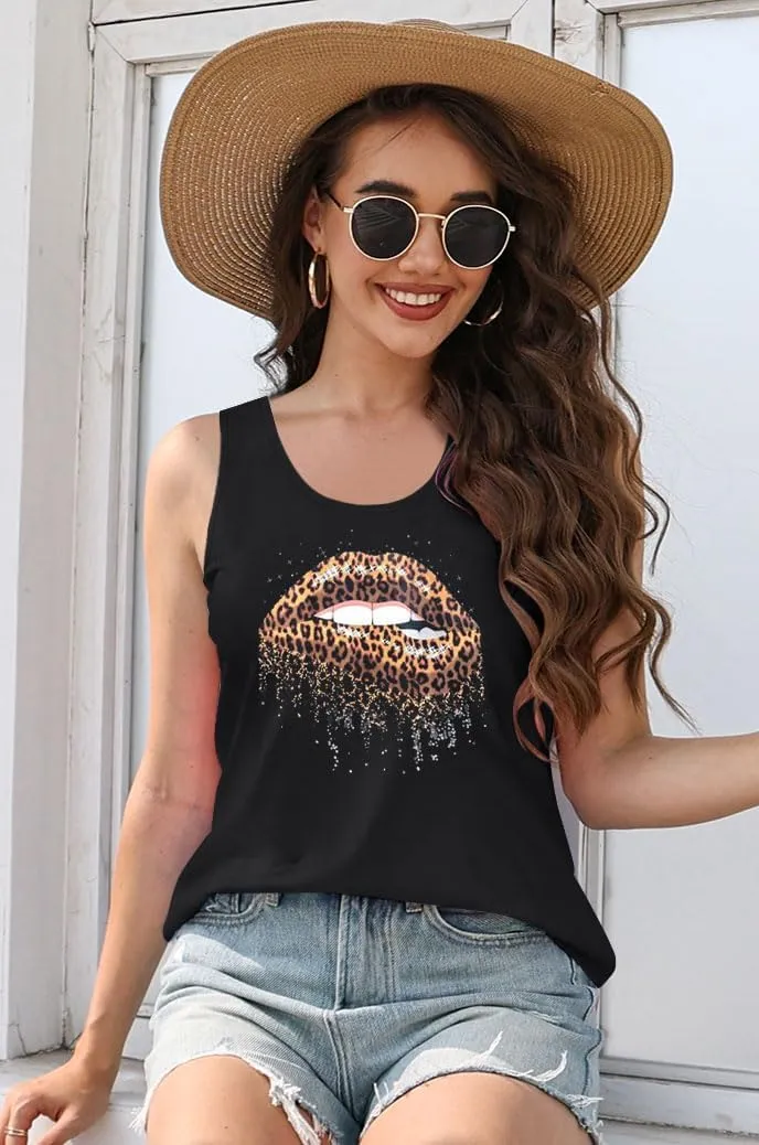 ETCYY Tank Tops for Women Tie-Dyed Workout Yoga Summer Sleeveless Athletic Tops Loose Fit Shirts