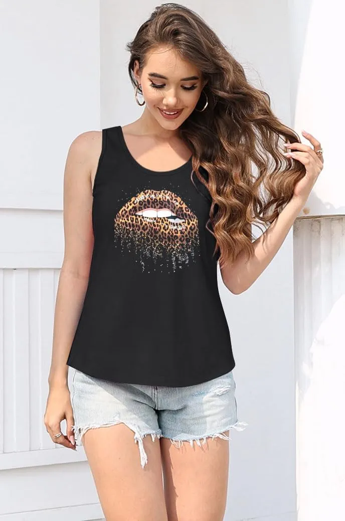 ETCYY Tank Tops for Women Tie-Dyed Workout Yoga Summer Sleeveless Athletic Tops Loose Fit Shirts