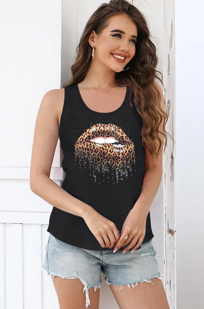 ETCYY Tank Tops for Women Tie-Dyed Workout Yoga Summer Sleeveless Athletic Tops Loose Fit Shirts