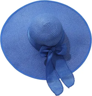 Fascinator Hats for Women Tea Party Ladies Wide Flat Brim Bucket Sun Hat Fashion Big Sunhat Derby Easter Outfit