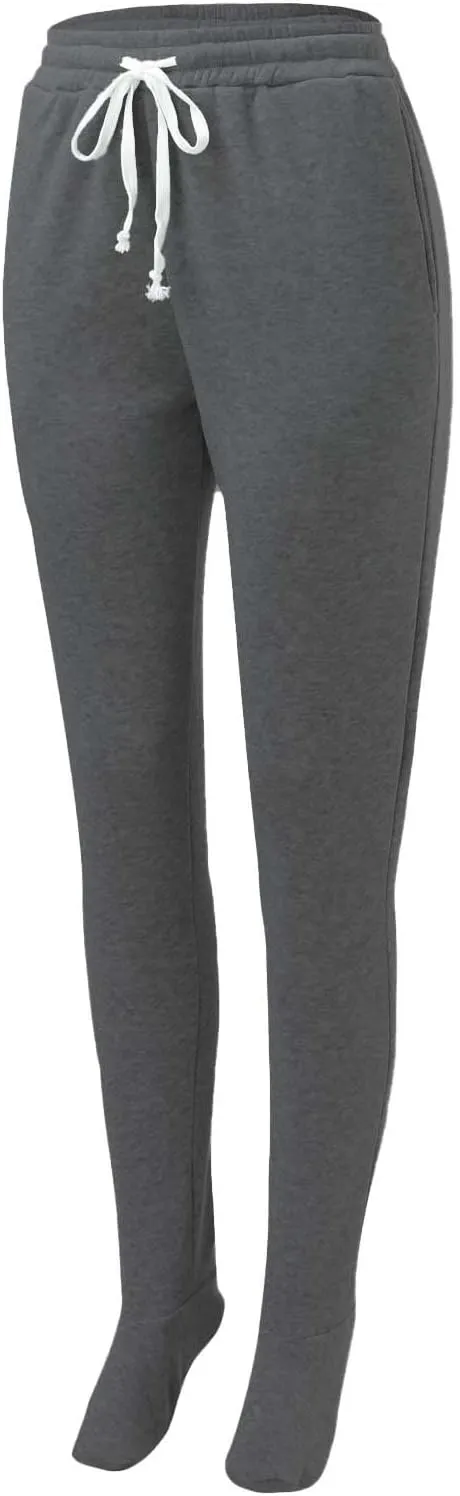 Fleece Footed Pajamas Winter Warm Baggy Sweatpants with Feet Comfy High Waisted Soft Pajama Pants with Pockets