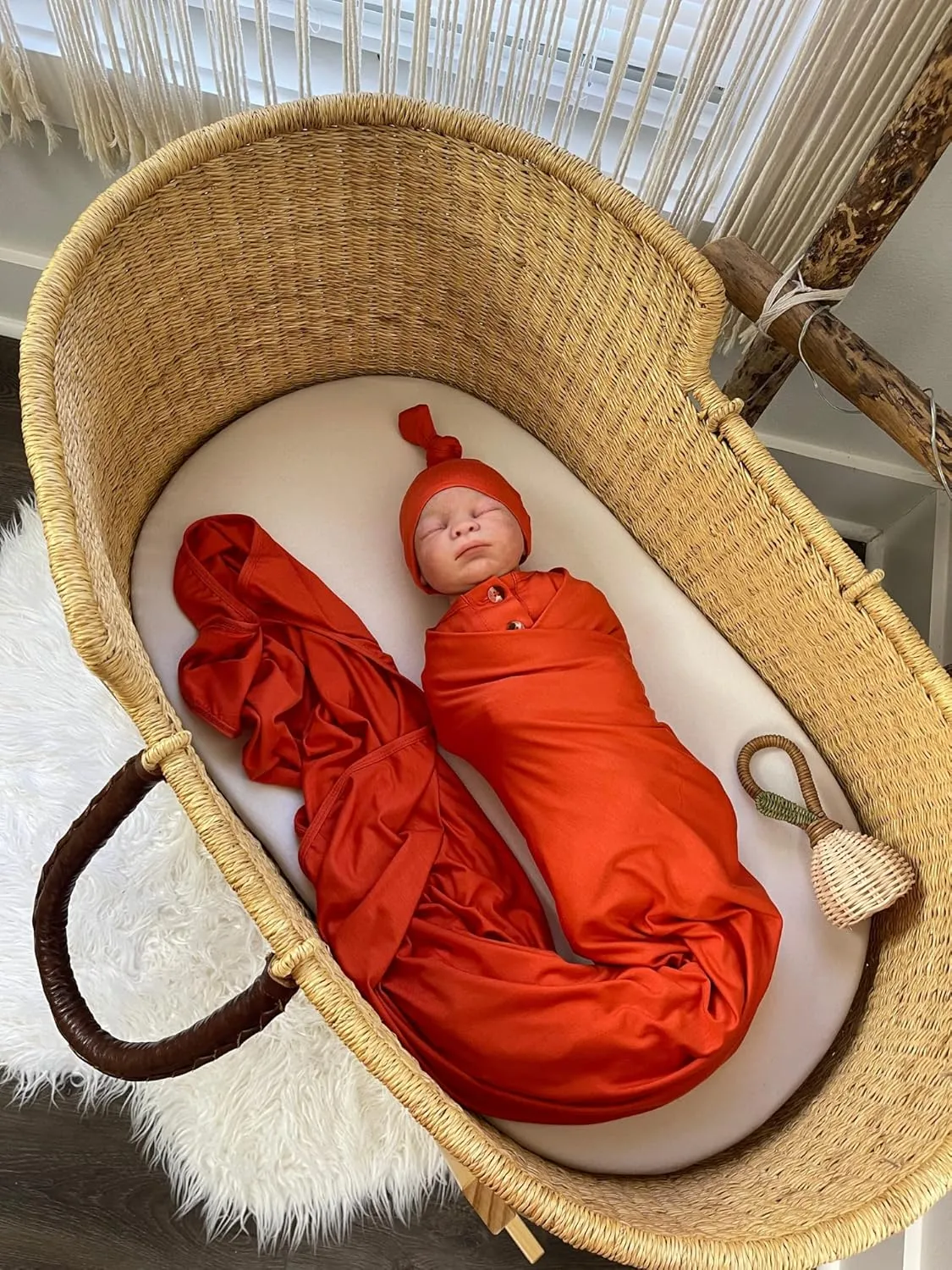 Floral Orange Newborn Family Matching Sets