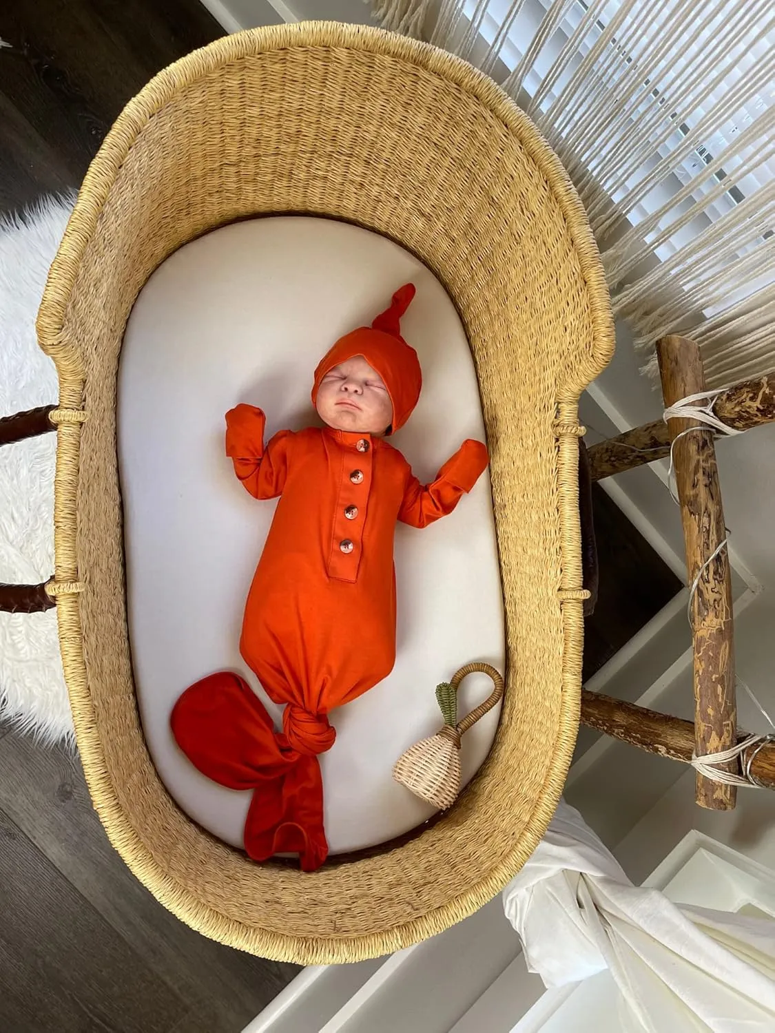 Floral Orange Newborn Family Matching Sets