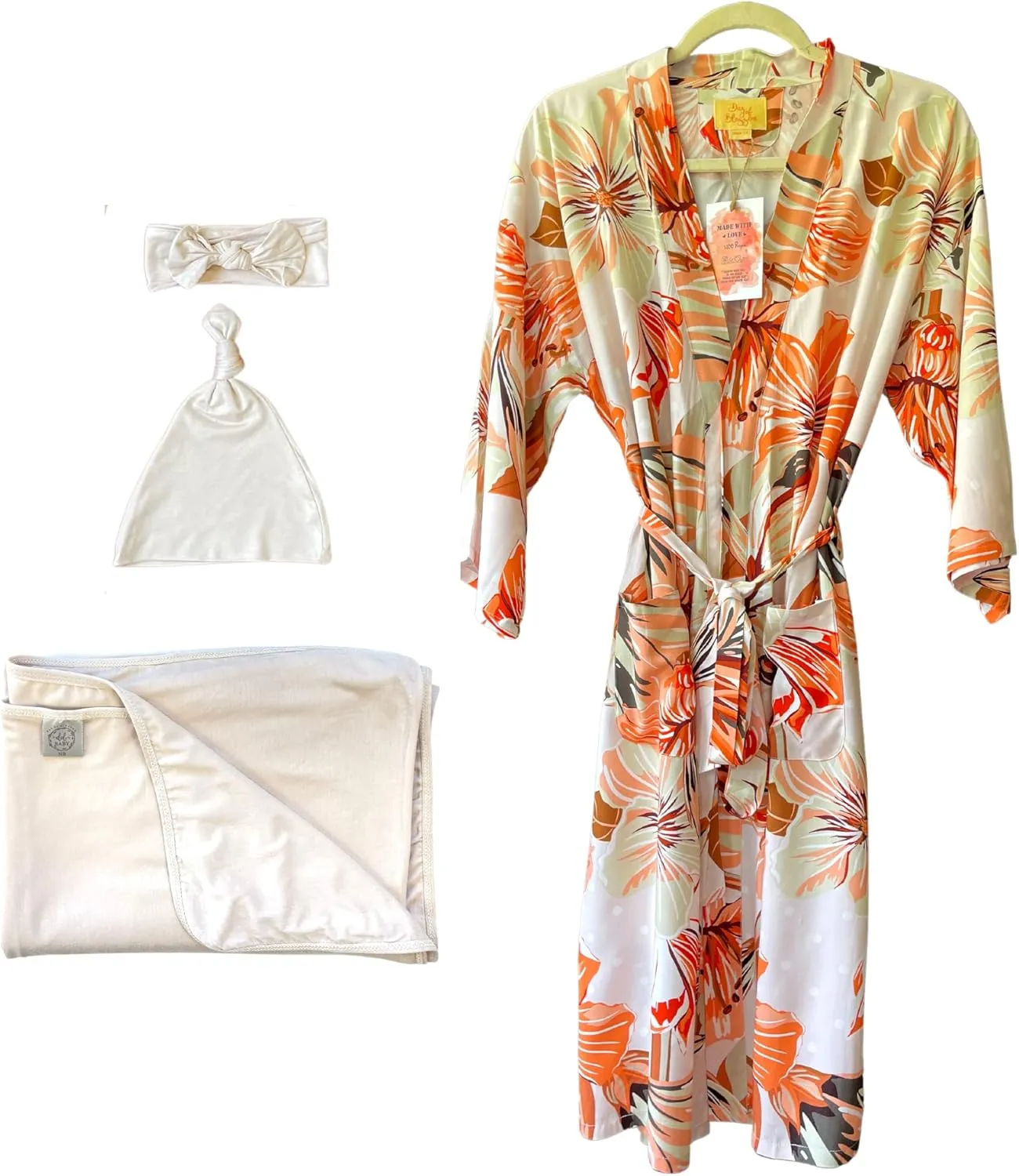 Floral Orange Newborn Family Matching Sets