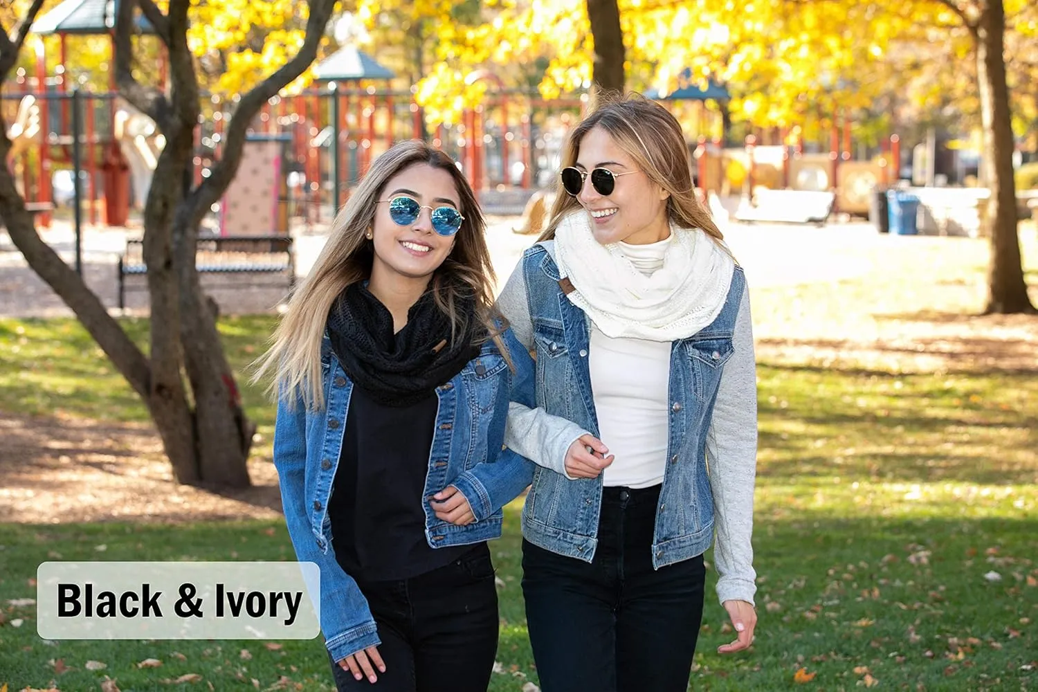 Funky Junque Infinity Scarf Women Winter Cable Knit Circle Wrap - Mother's Day Gift