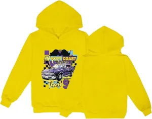 Girls Boys Hoodies Car Pattern Sweatshirt Kids Casual Pullover Sweater Long Sleeve Tops Shirts Winter Fall Outfit