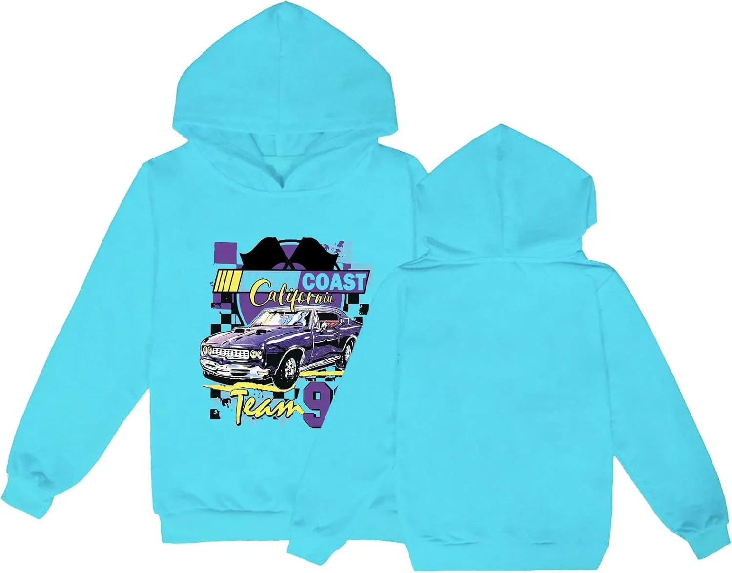 Girls Boys Hoodies Car Pattern Sweatshirt Kids Casual Pullover Sweater Long Sleeve Tops Shirts Winter Fall Outfit