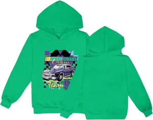 Girls Boys Hoodies Car Pattern Sweatshirt Kids Casual Pullover Sweater Long Sleeve Tops Shirts Winter Fall Outfit