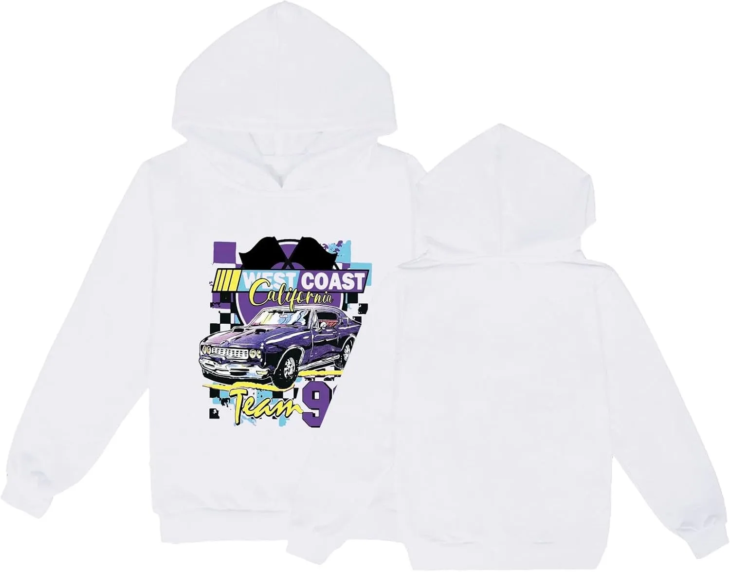 Girls Boys Hoodies Car Pattern Sweatshirt Kids Casual Pullover Sweater Long Sleeve Tops Shirts Winter Fall Outfit
