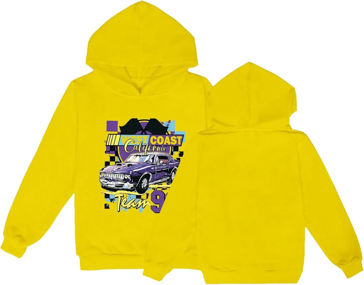 Girls Boys Hoodies Car Pattern Sweatshirt Kids Casual Pullover Sweater Long Sleeve Tops Shirts Winter Fall Outfit