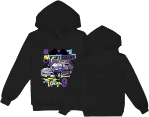Girls Boys Hoodies Car Pattern Sweatshirt Kids Casual Pullover Sweater Long Sleeve Tops Shirts Winter Fall Outfit